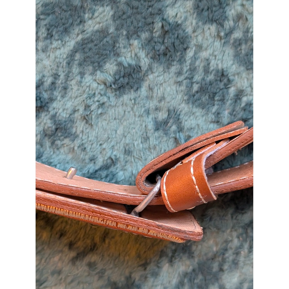 Authentic Mexican Leather Western Belt Size 40 Embroidered Horse Charro Vaquero - Picture 7 of 9
